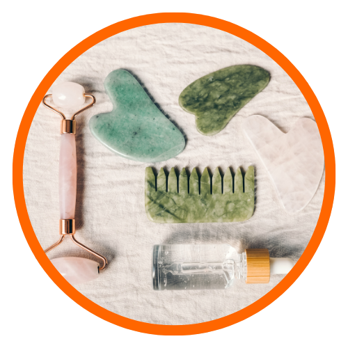 ônexus formation massages ciblés gua sha visage quartz rose jade détente anti ride fermeté liftant 