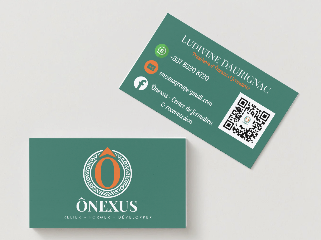 ônexus formation carte de visite identité visuelle design marketing